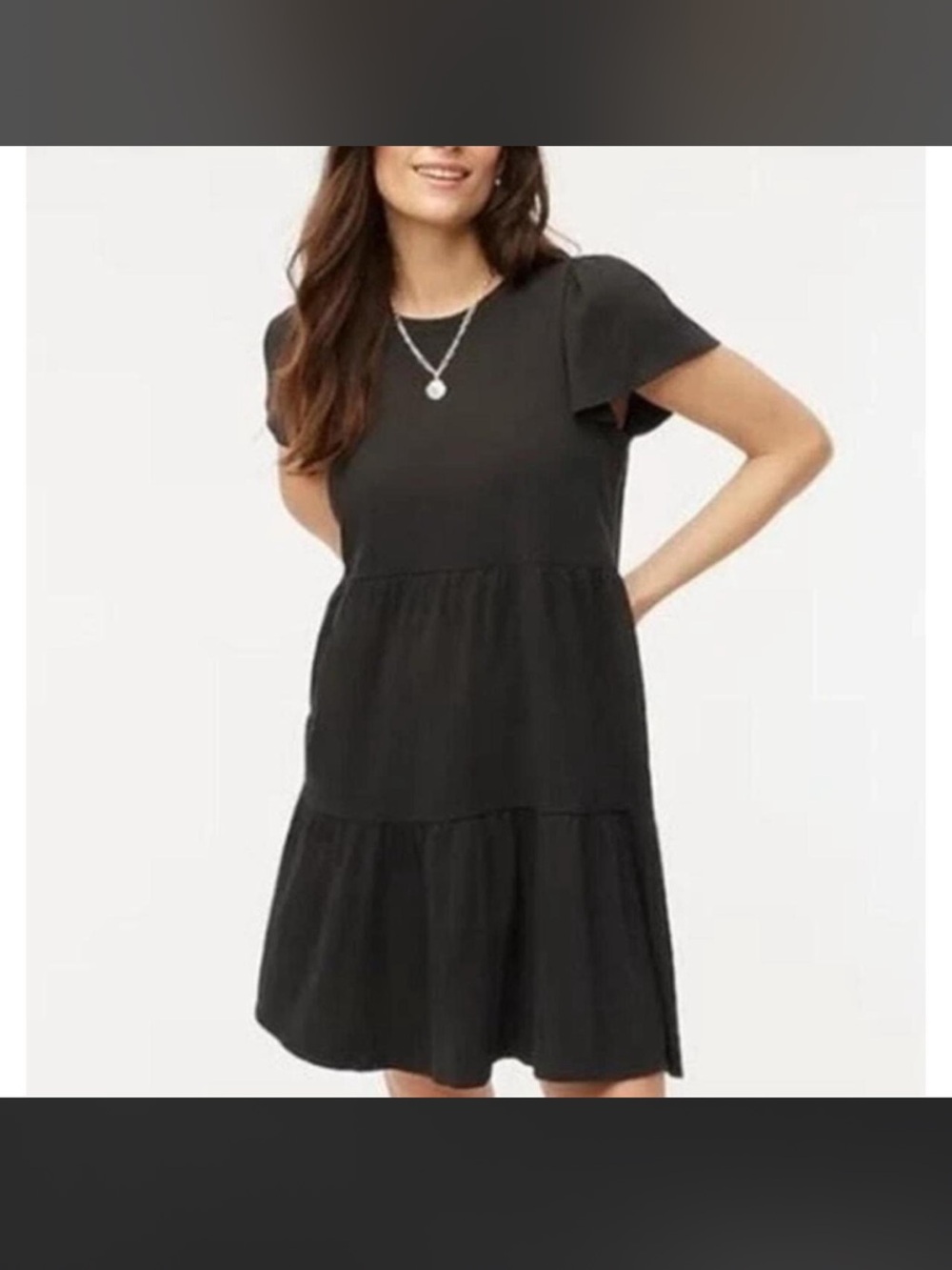 Black Jcrew shift dress short sleeve size xs